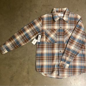 Aritzia Tna Plaid oversized button-up shirt - Size XS